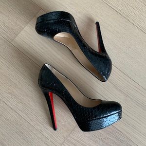 Louboutin snakeskin platforms